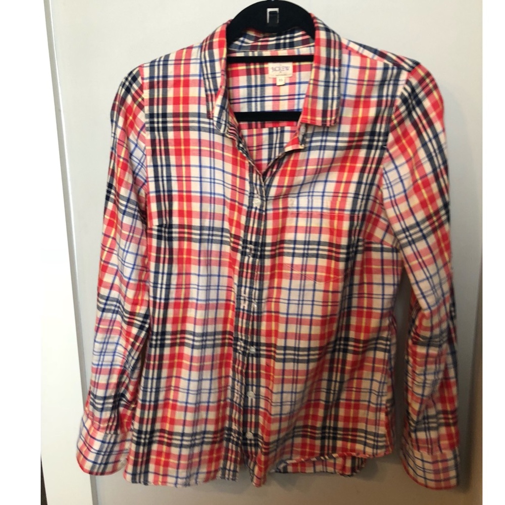 J Crew plaid button down